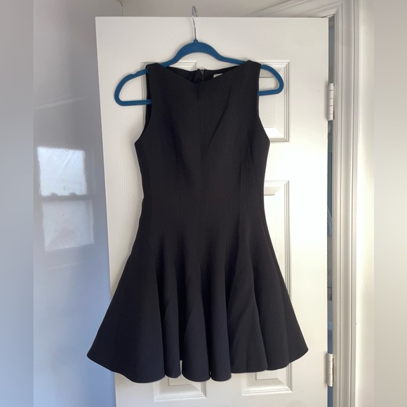 ZARA ZW Collection Black Skater Dress Flounce Hem LBD 4043/041 Size XS $149 - Picture 6 of 16